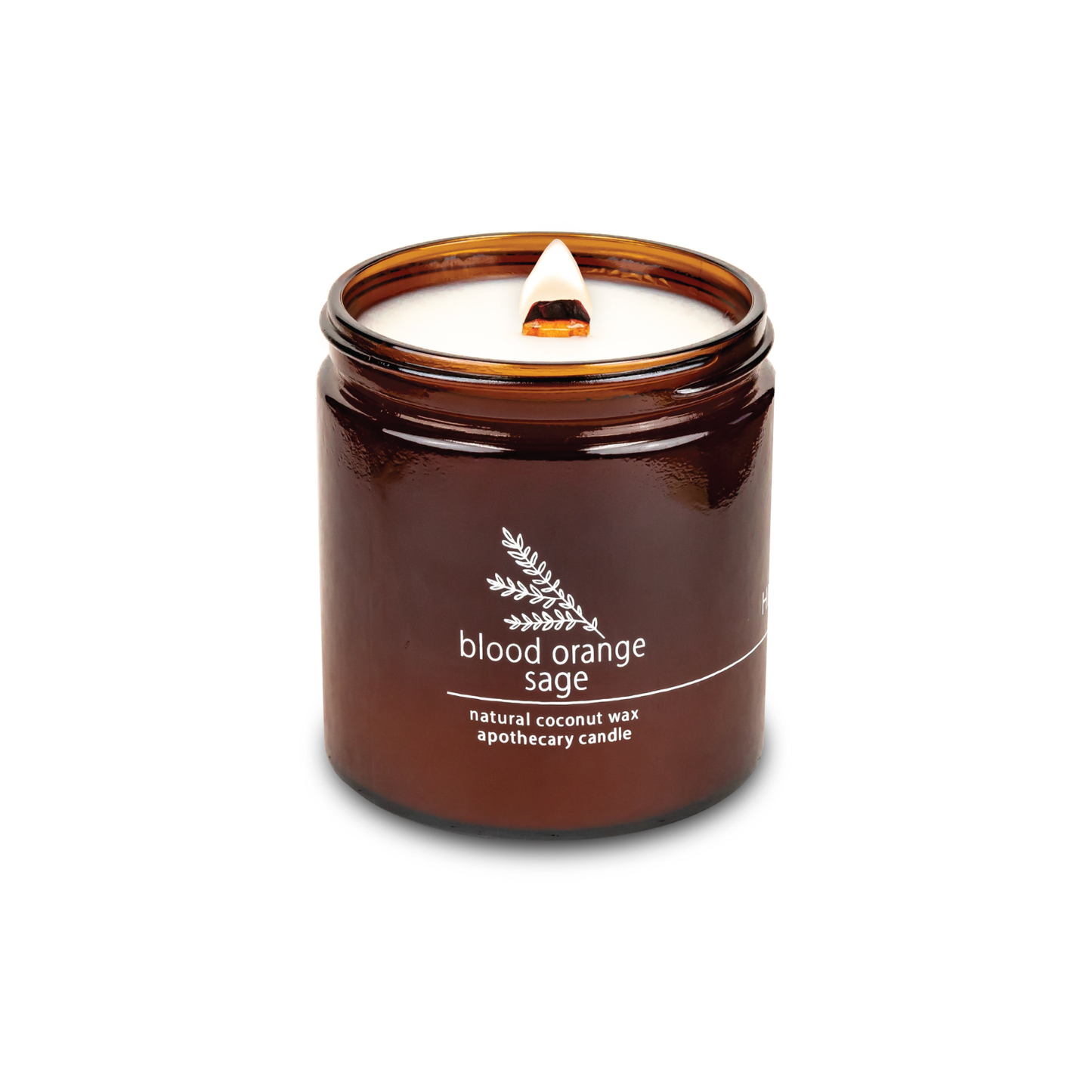 Organic Coconut Wax Candle with Wood Wick - 16 oz