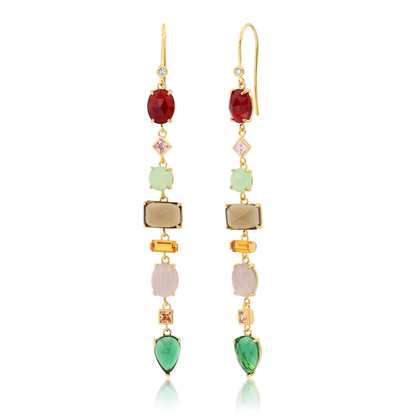 Gemma Stacked Drop Earring Tai Jewelry
