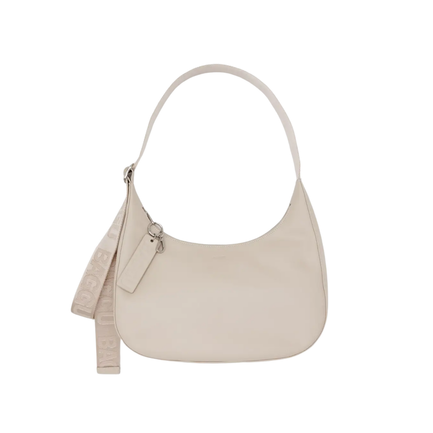 Medium Recycled Leather Crescent Bag