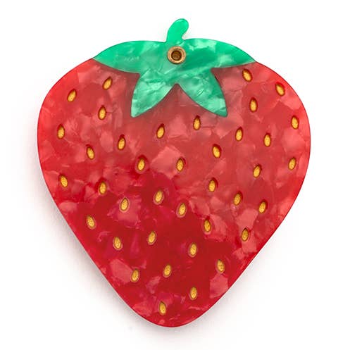 Folding Compact Mirror - Strawberry