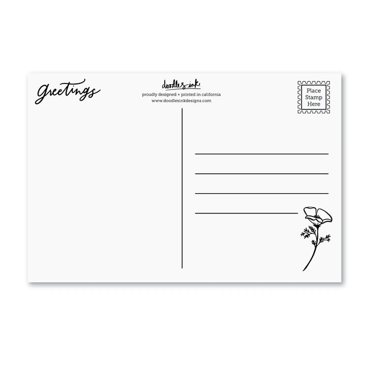 California Love License Place Postcard