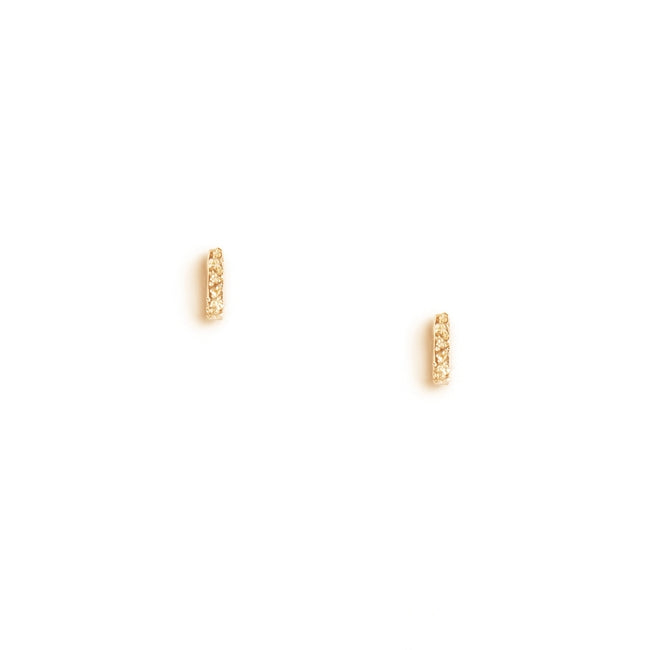 Mini Column Studs - Diamond Dusted - Gold Vermeil Christina Kober
