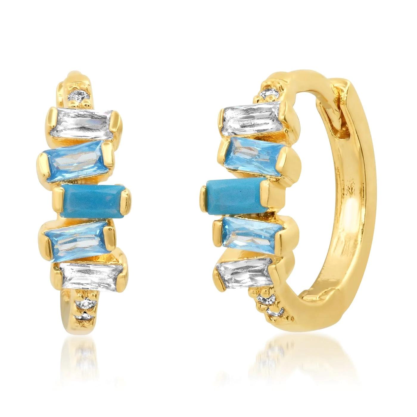 Stacked Baguette Huggies