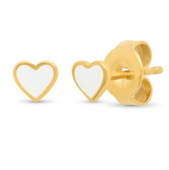 Heart Stud with Enamel