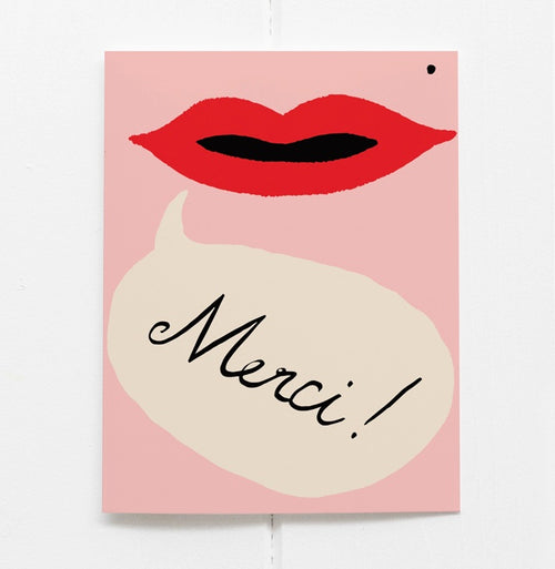 Load image 1 in gallery view. Merci Lips Card