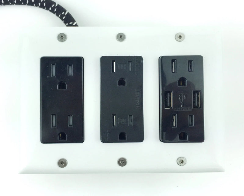 6' Exto Surge 900 Power Strip with Smart USB A and C