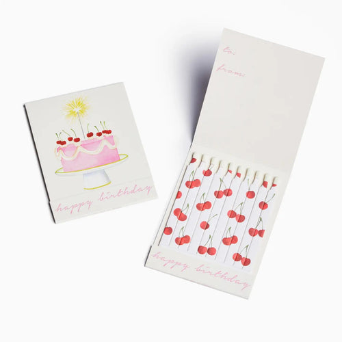 Load image 1 in gallery view. Cake Happy Birthday Matchbook Card