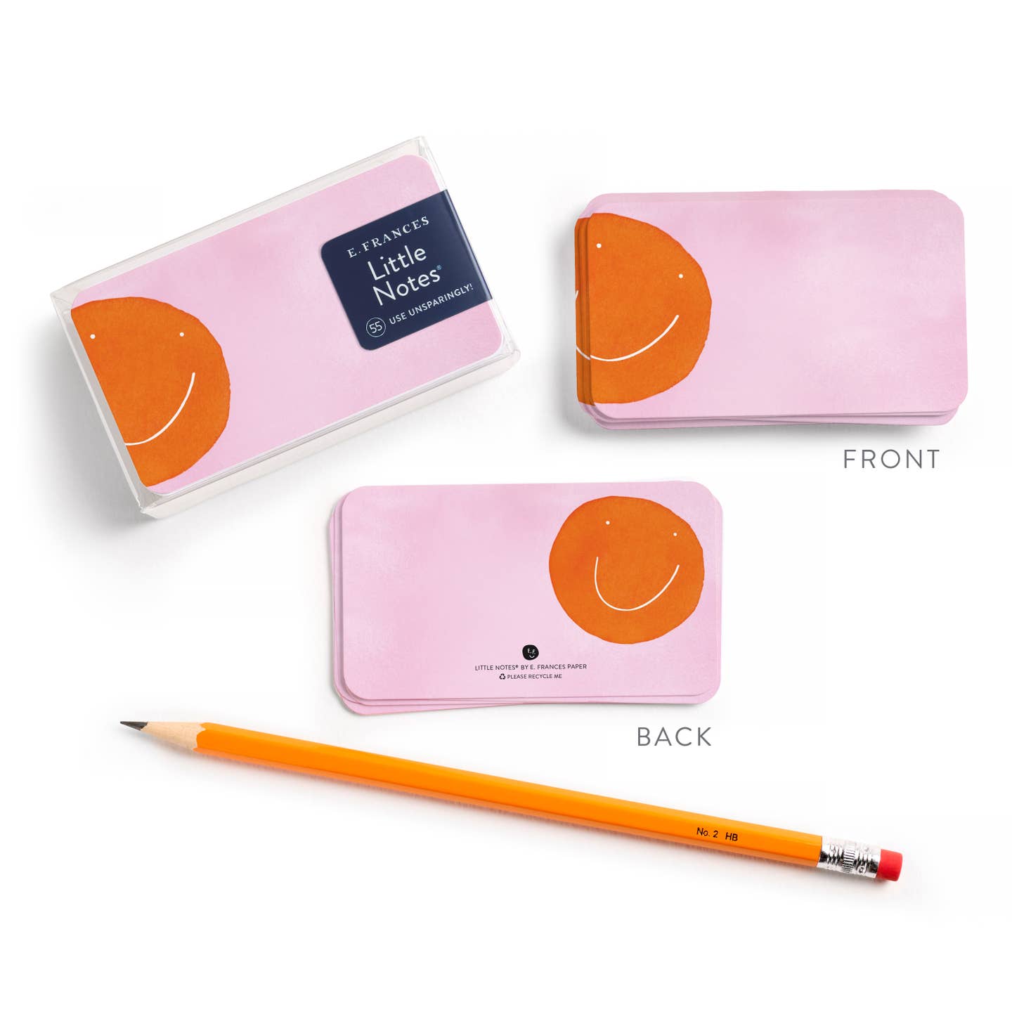 Orange Smiley Little Notes E. Frances Paper