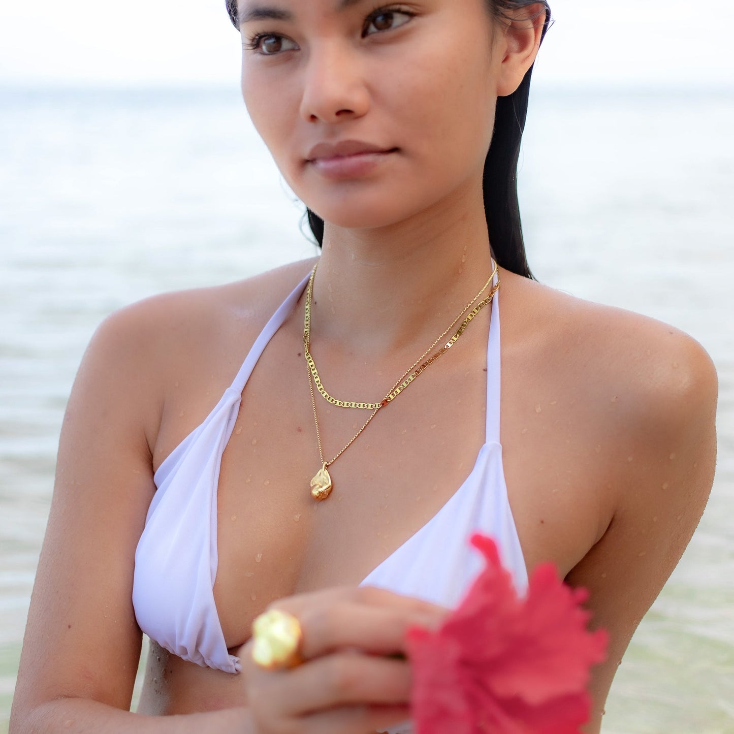 Gold Waterproof Necklace - Hope