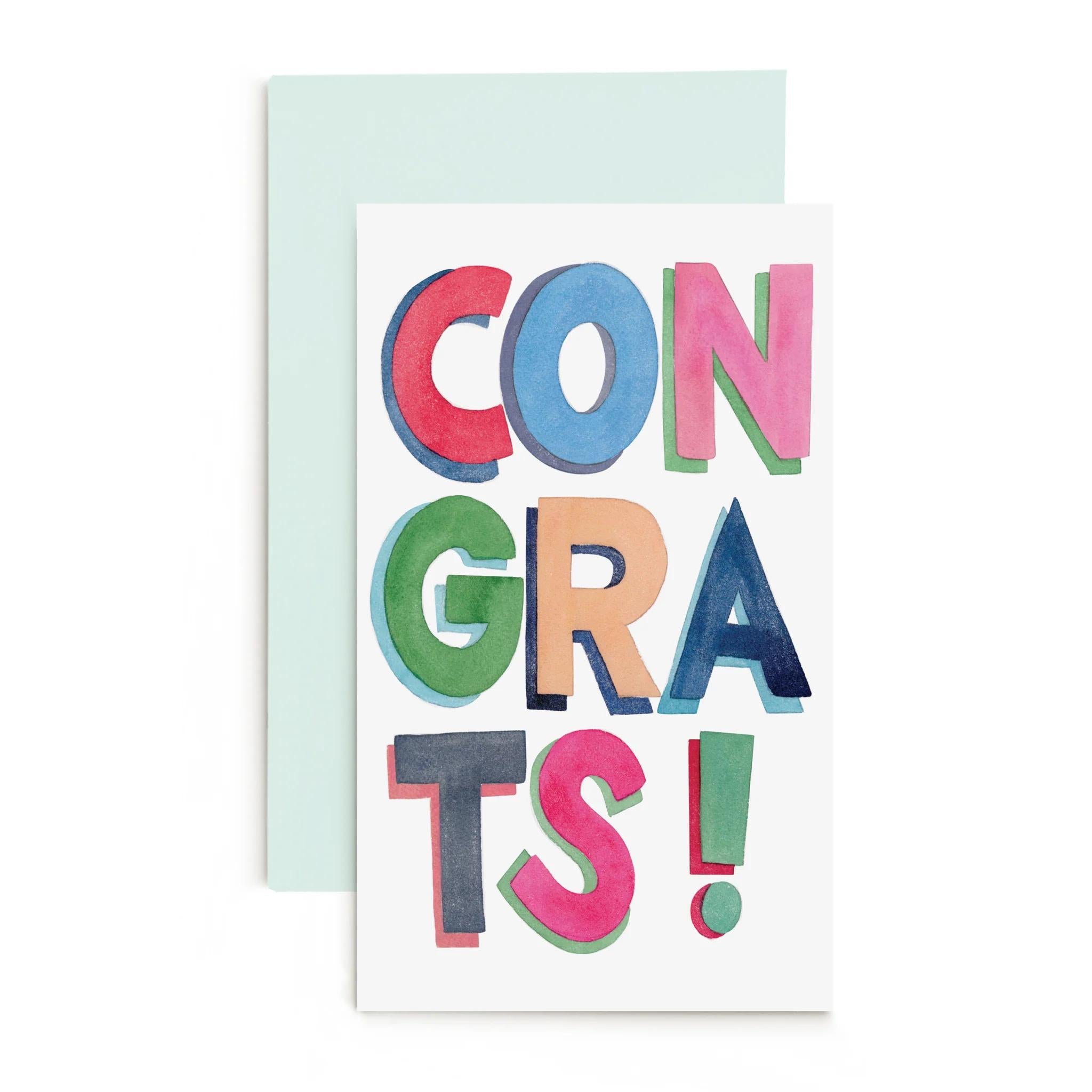 Colorful Congrats Enclosure Card