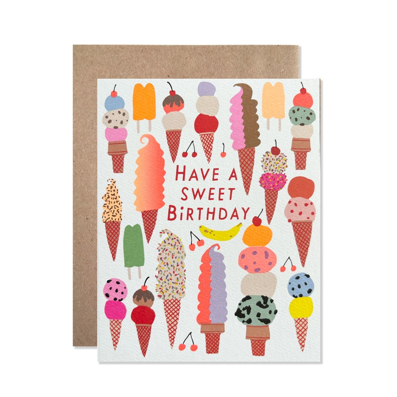 Sweet Ice Cream Birthday Card Hartland Cards