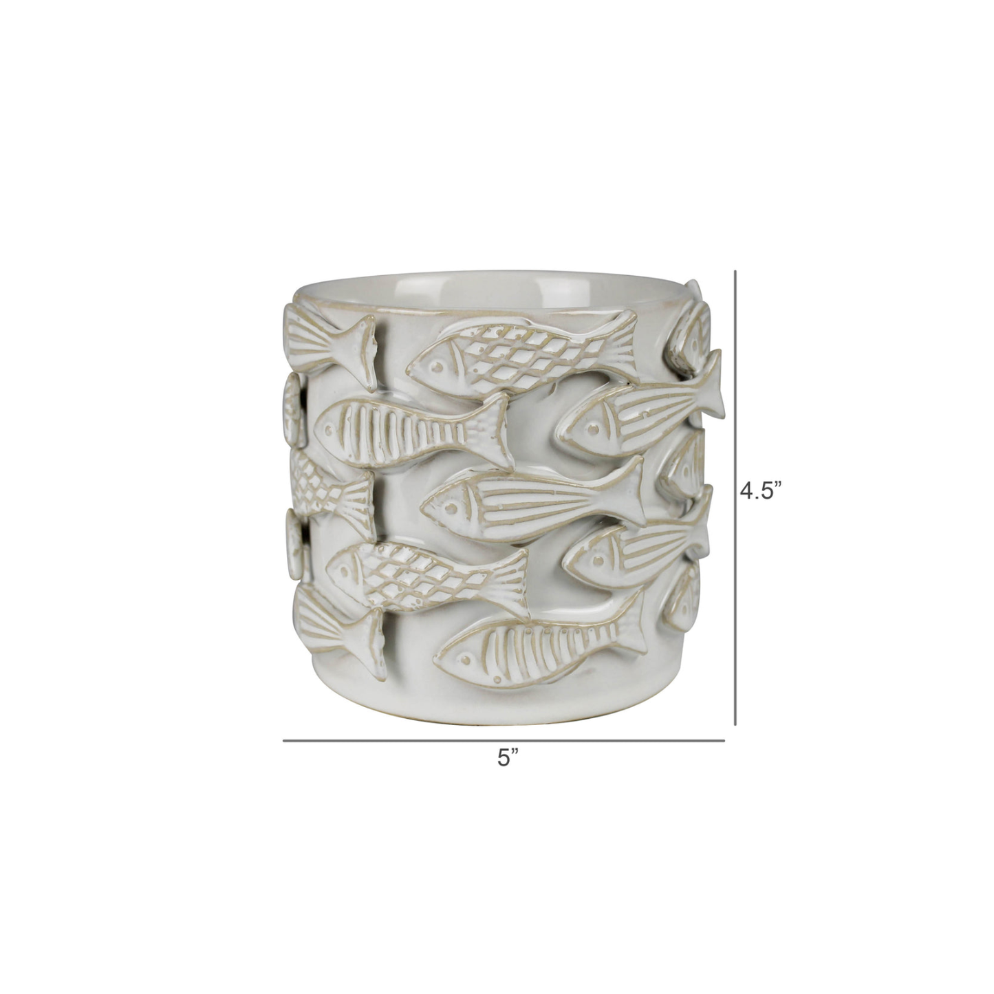 School of Fish Ceramic Cachepot