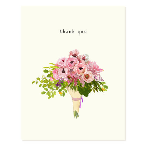 Poppy Bouquet - Thank You Card