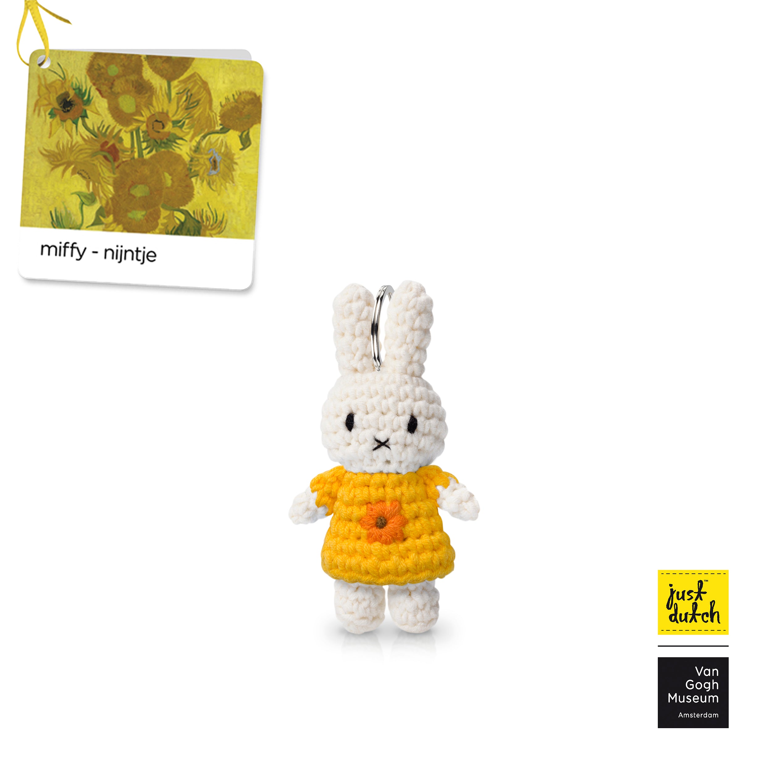 Miffy - Handmade Keychain - Sunflower Van Gogh