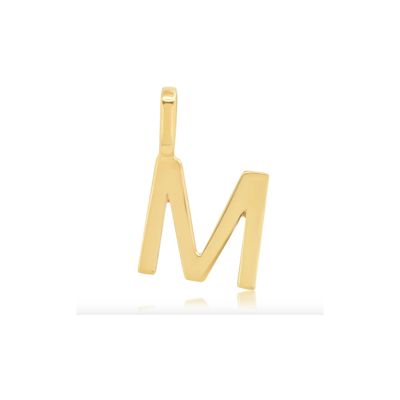 Initial Charm 14k Gold - M