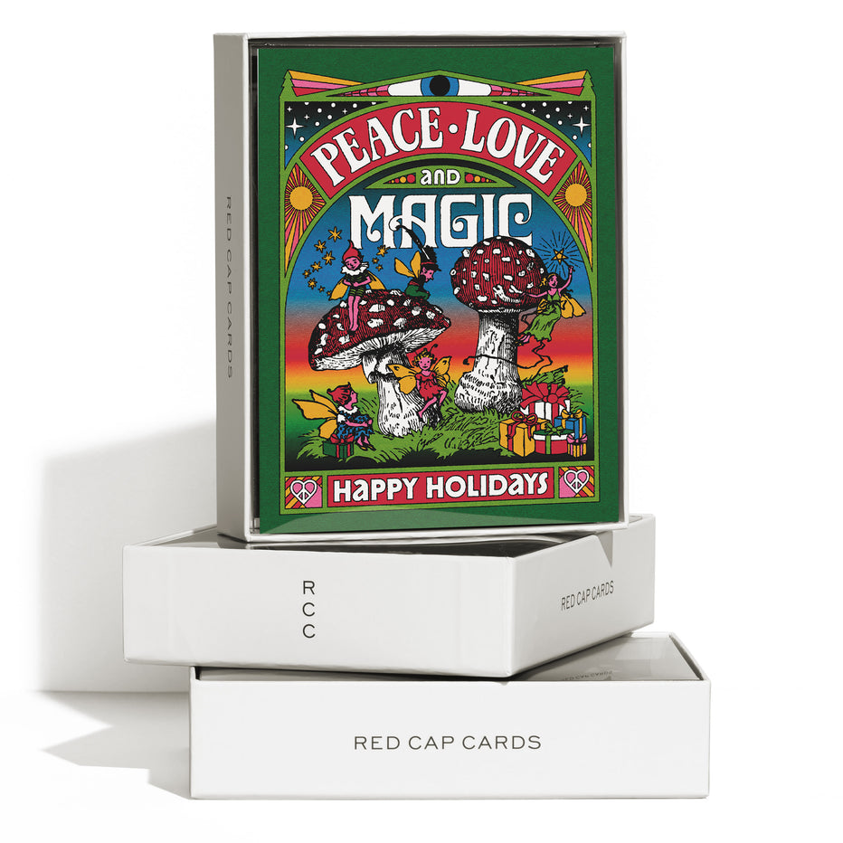 Peace Love Magic Holiday Card Boxed Set of 8