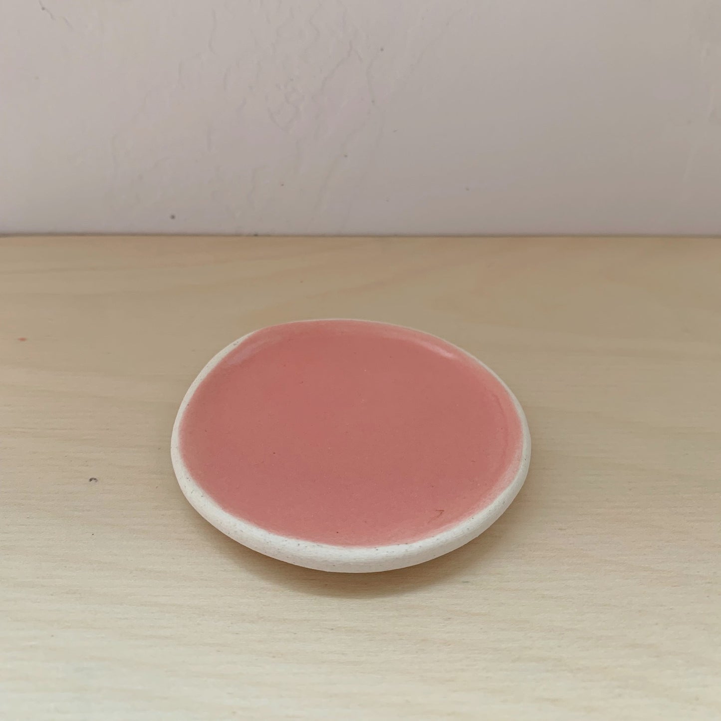Small Pink Ceramic Plate