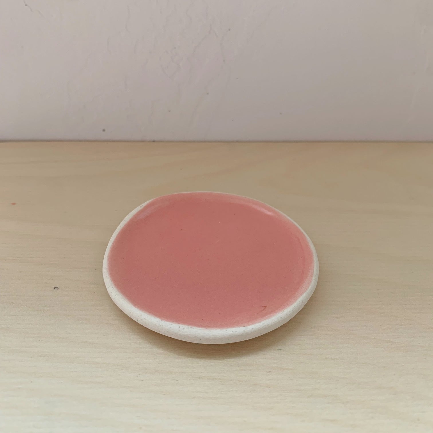 Small Pink Ceramic Plate