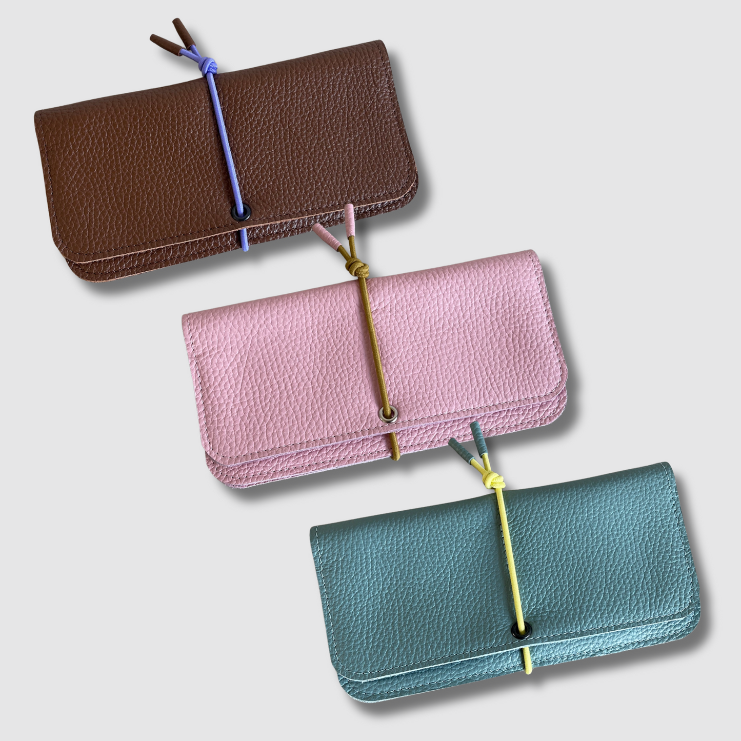Leather Knot Wallet Wide