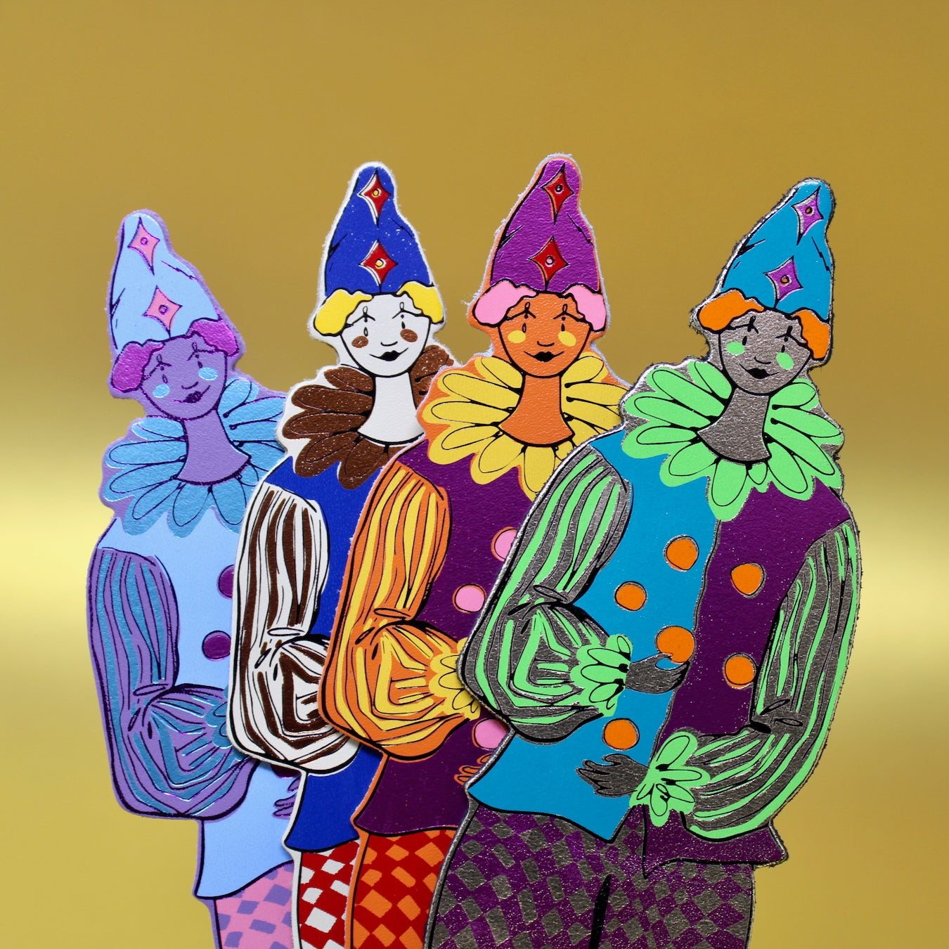 Clown Leather Bookmark