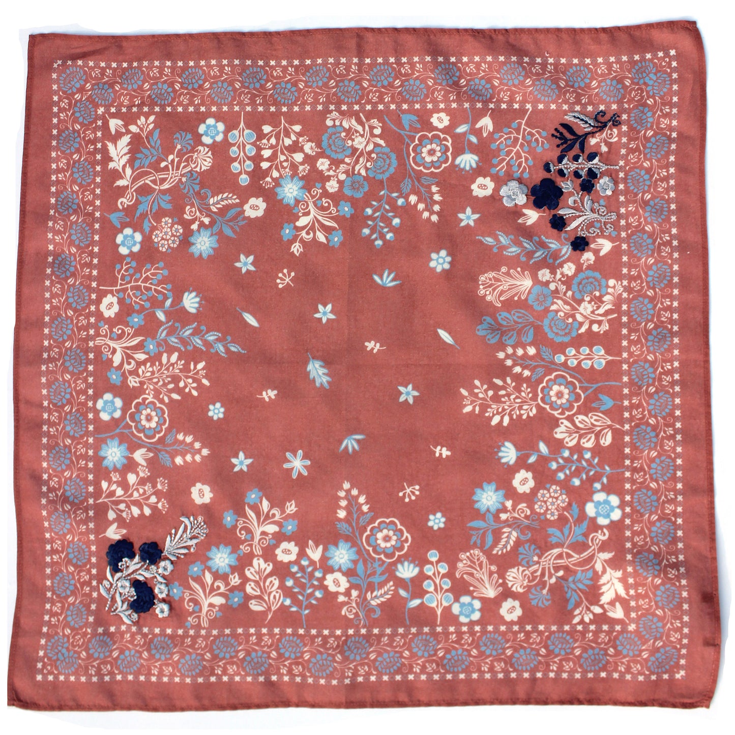 Cotton Scarf/Bandana -  Deco Rose