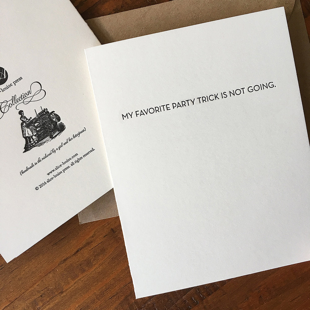 Party Trick Alice-Louise Letterpress