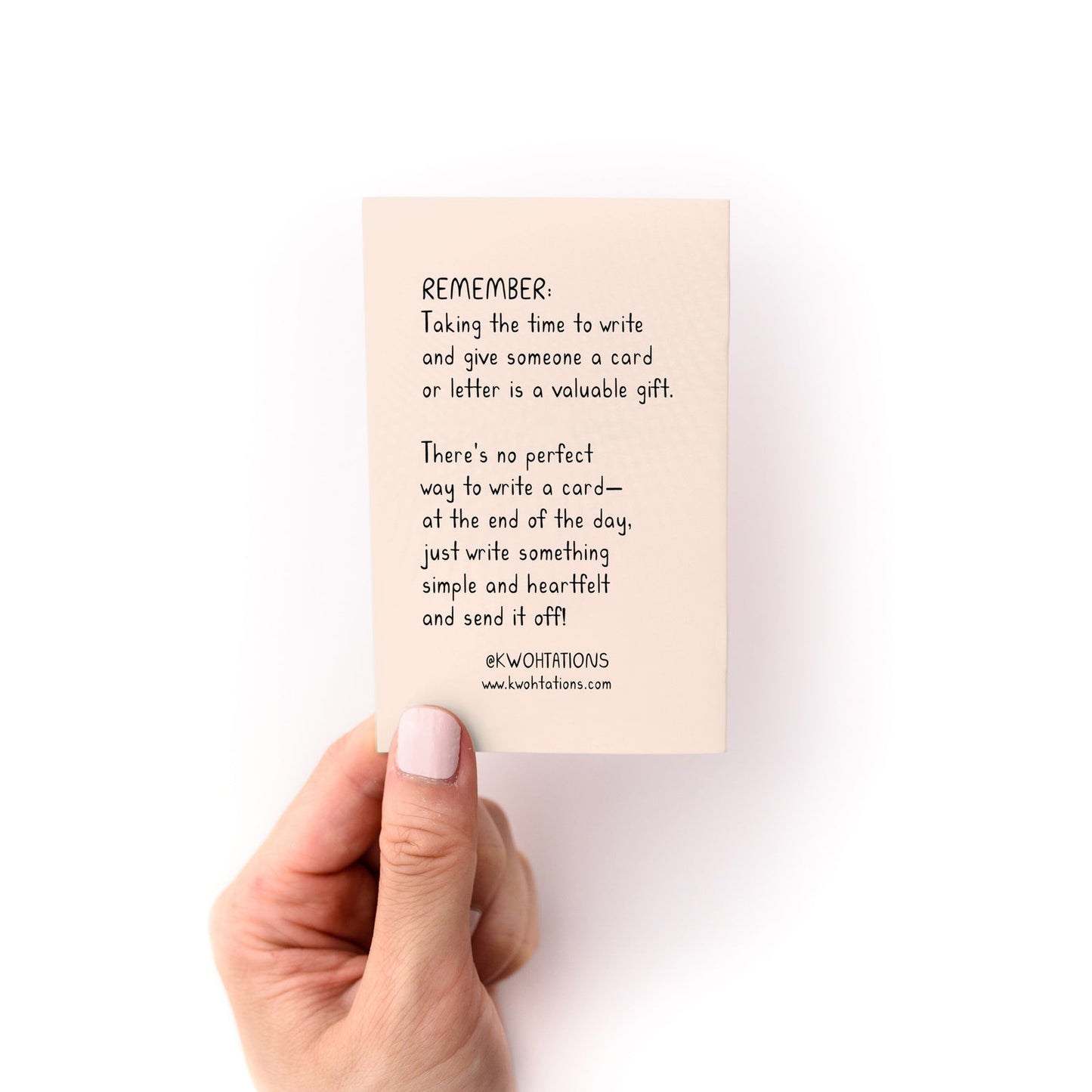 6 Things To Write In Any Card Zine Kwohtations