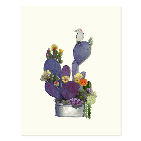 Blooming Cactus - Just Because Card
