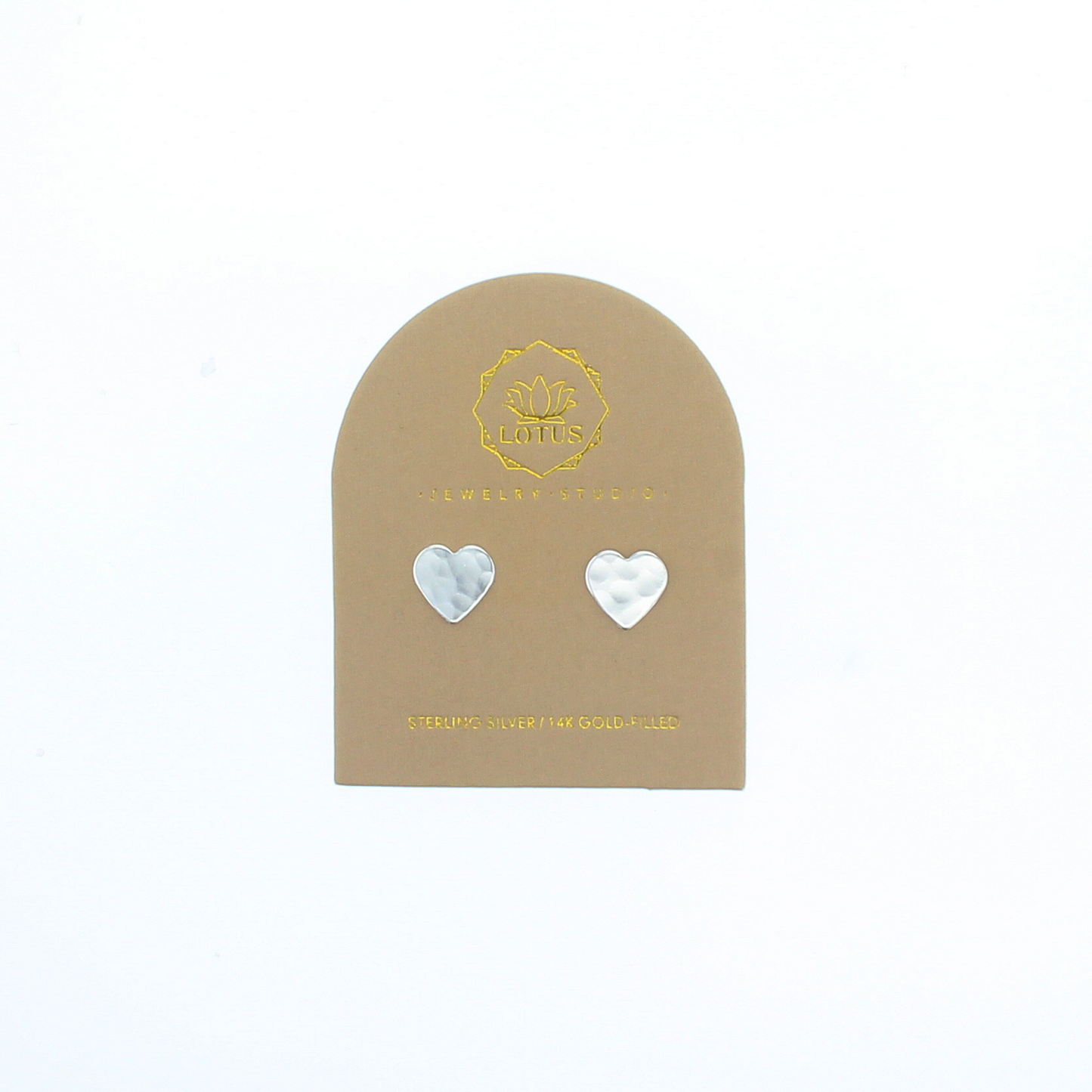 Sterling Heart Stud on Card