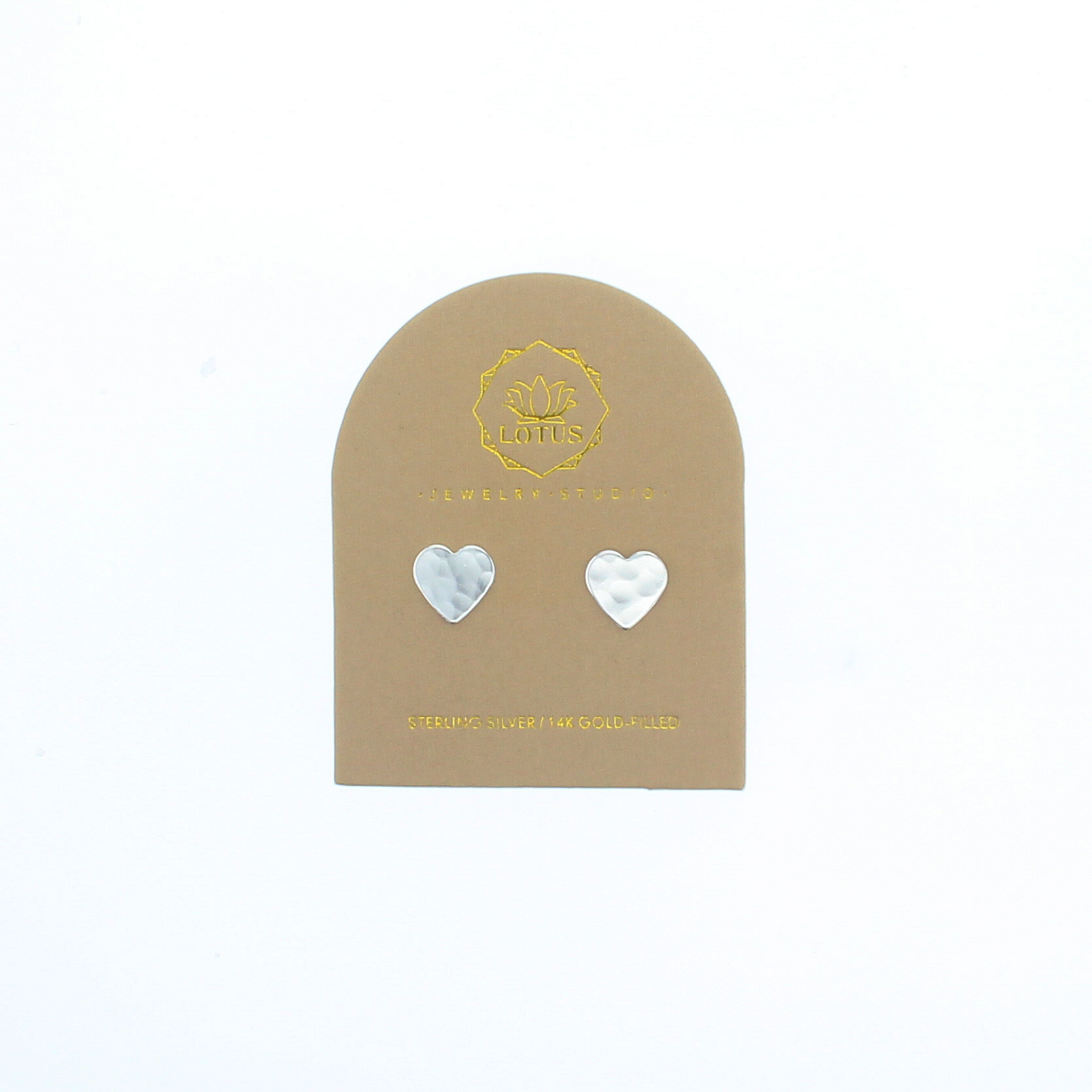 Sterling Heart Stud on Card