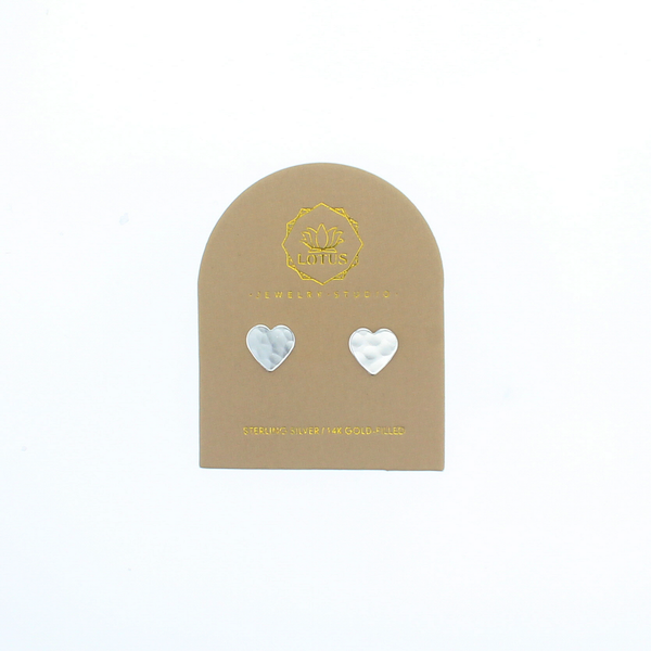 Sterling Heart Stud on Card