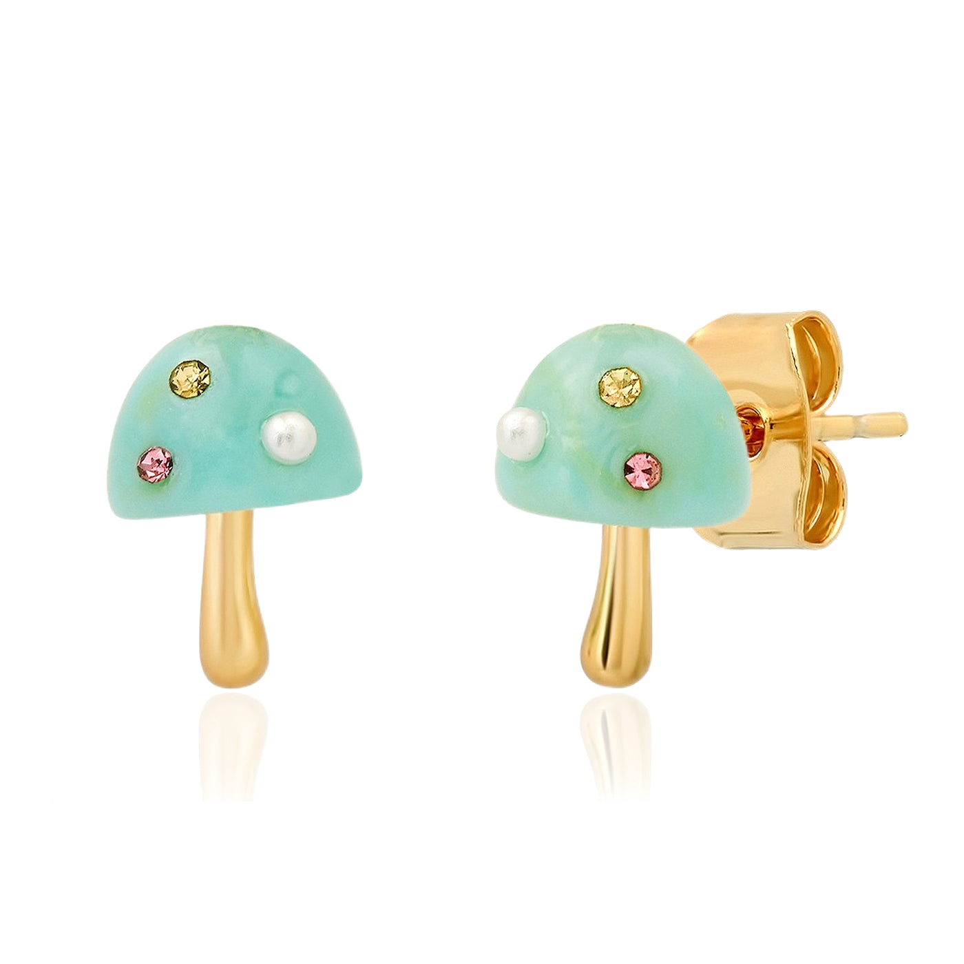 Sky Magical Mushroom Studs - Sky