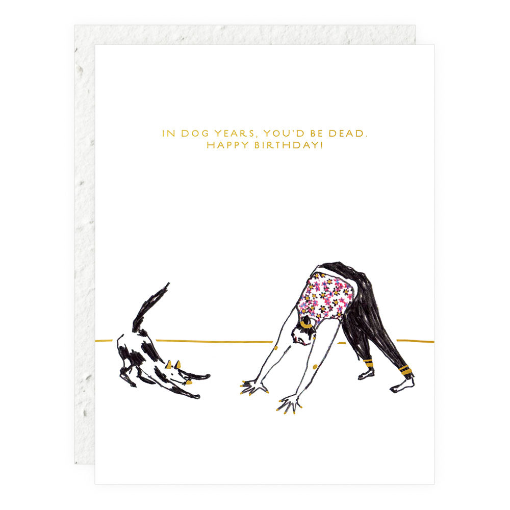 Dog Years Birthday Card Seedlings