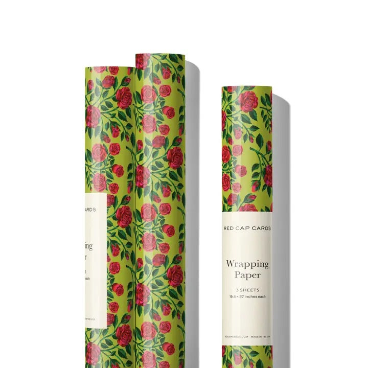 Grateful Roses Gift Wrap Roll - Homage Pasadena