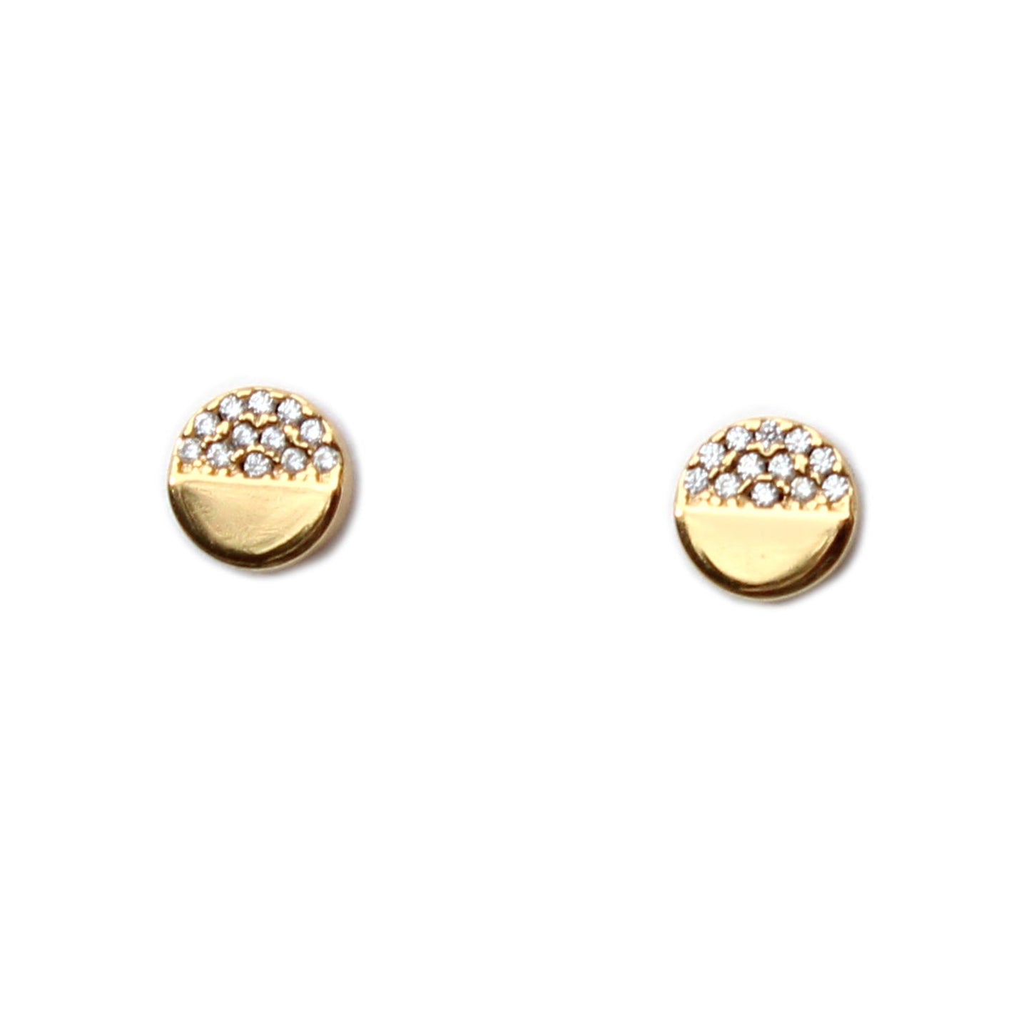 Pave Circle Studs