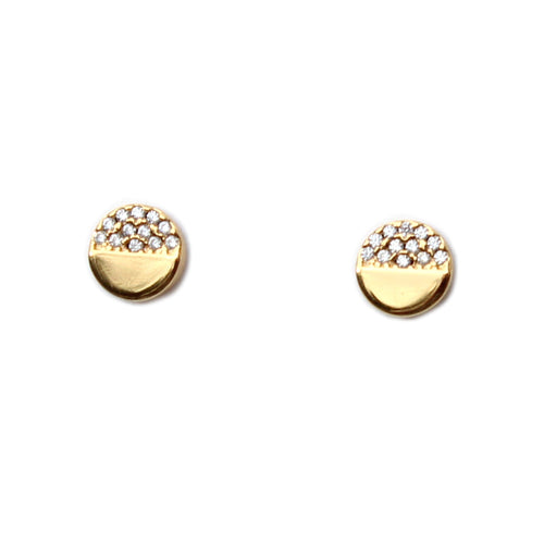 Load image 1 in gallery view. Pave Circle Studs