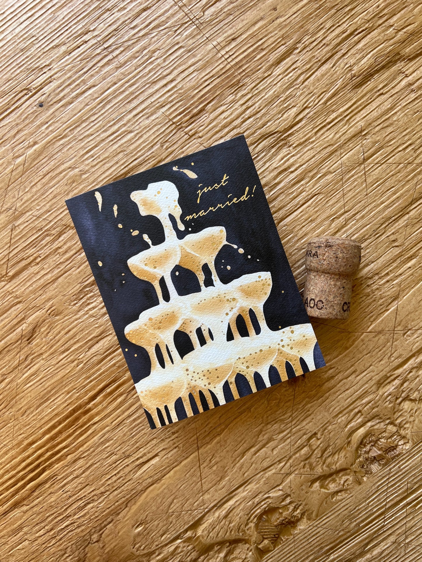 Wedding Bubbles Champagne Greeting Card