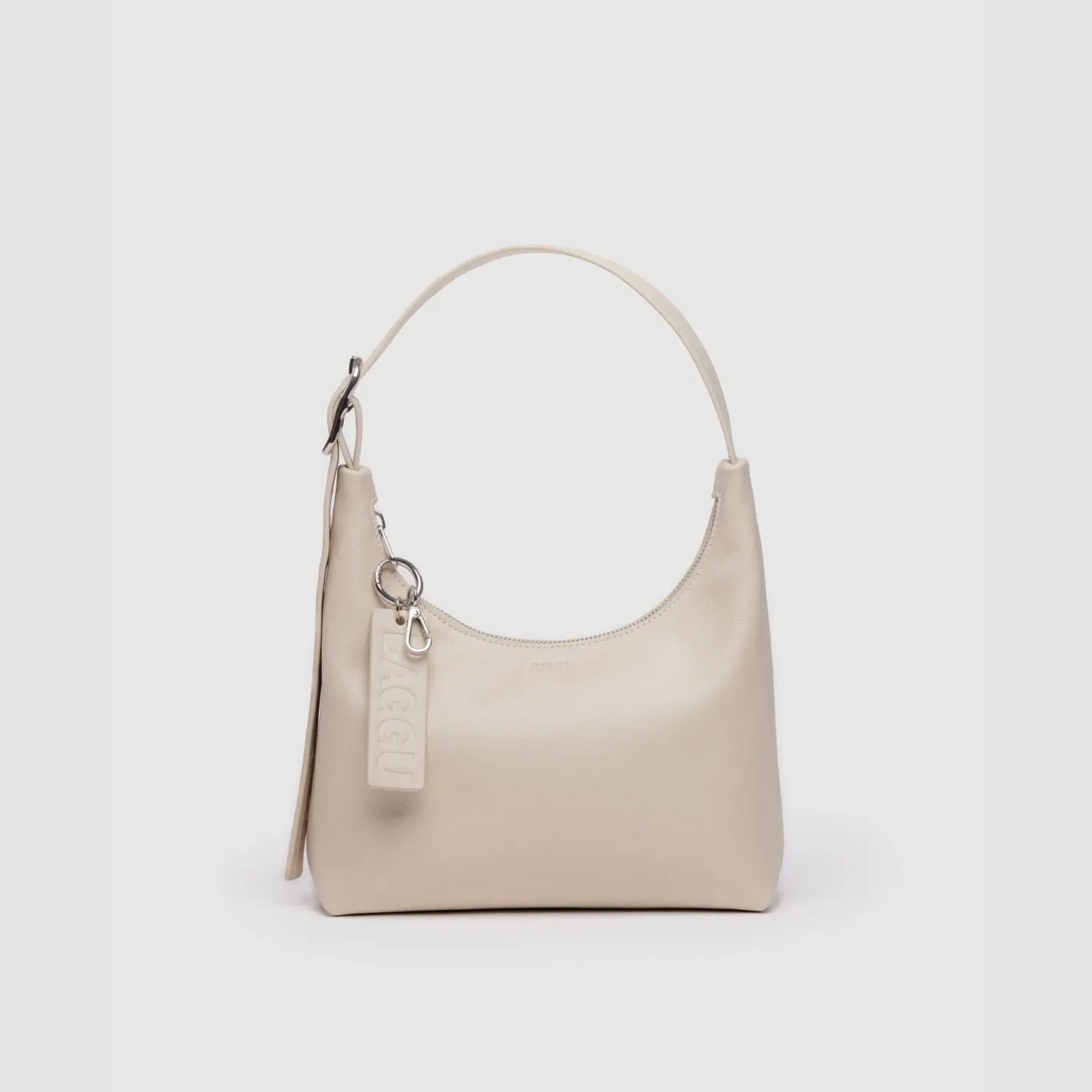 Mini Recycled Leather Shoulder Bag - Stone