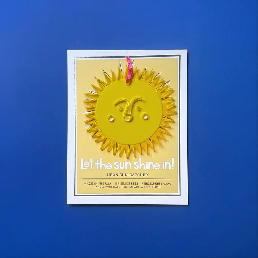 Neon Acrylic Suncatcher - Hello Sunshine