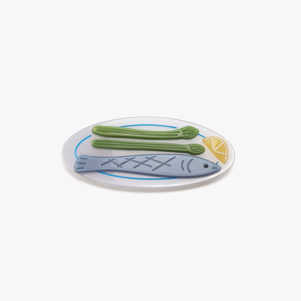 Sardine Fish Plate Acetate French Barrette Hair Clip