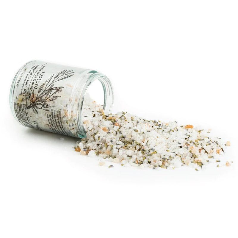 Essential Oil Bath Soak - RESTORE | White Sage & Green Tea