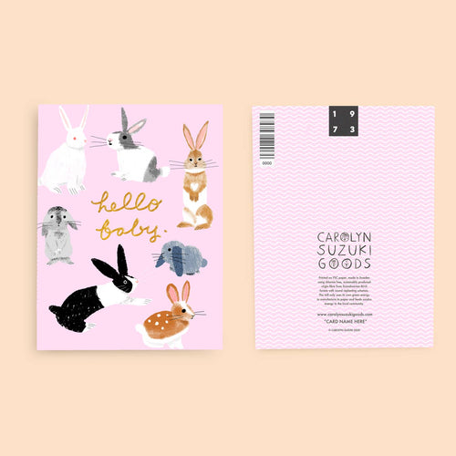 Load image 1 in gallery view. Usagi Three Baby Card