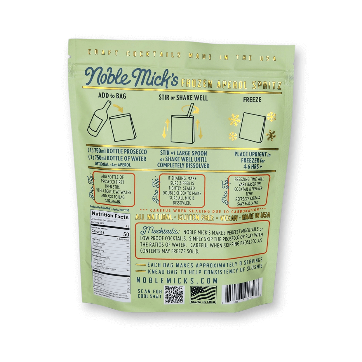 Frozen Aperol Spritz Cocktail Mix