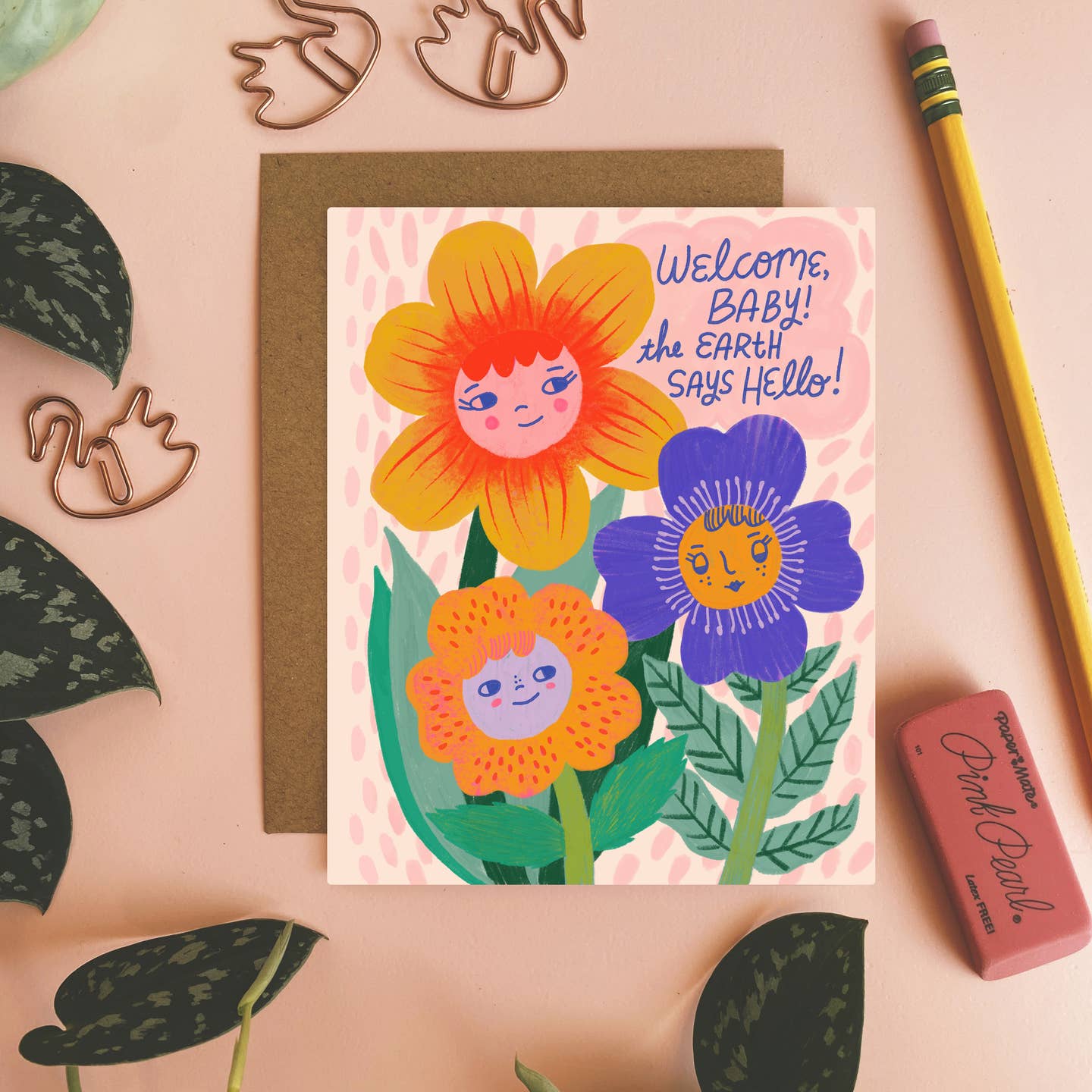 Welcome Baby, the Earth Says Hello Card