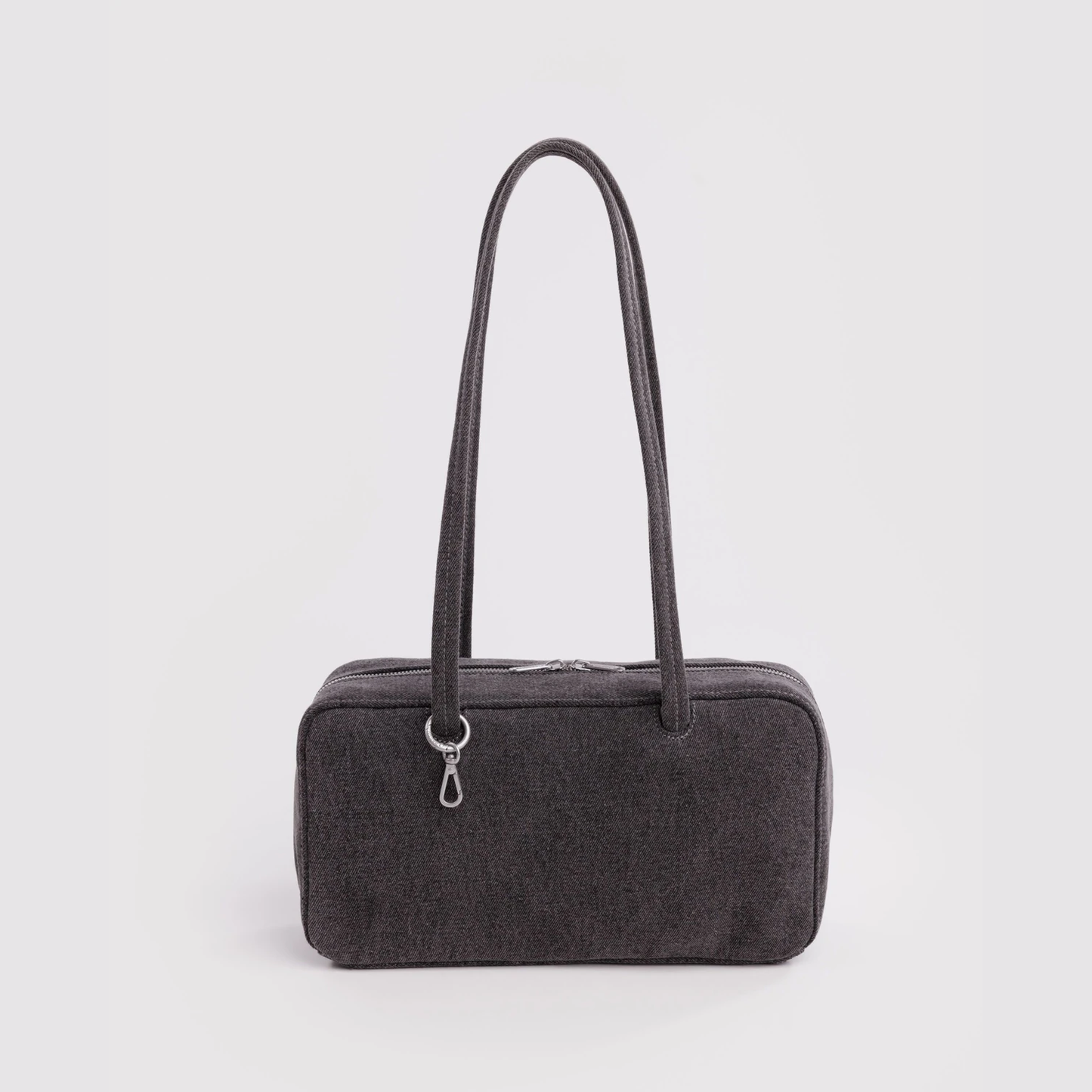 Denim Bowler Bag - Washed Black Denim
