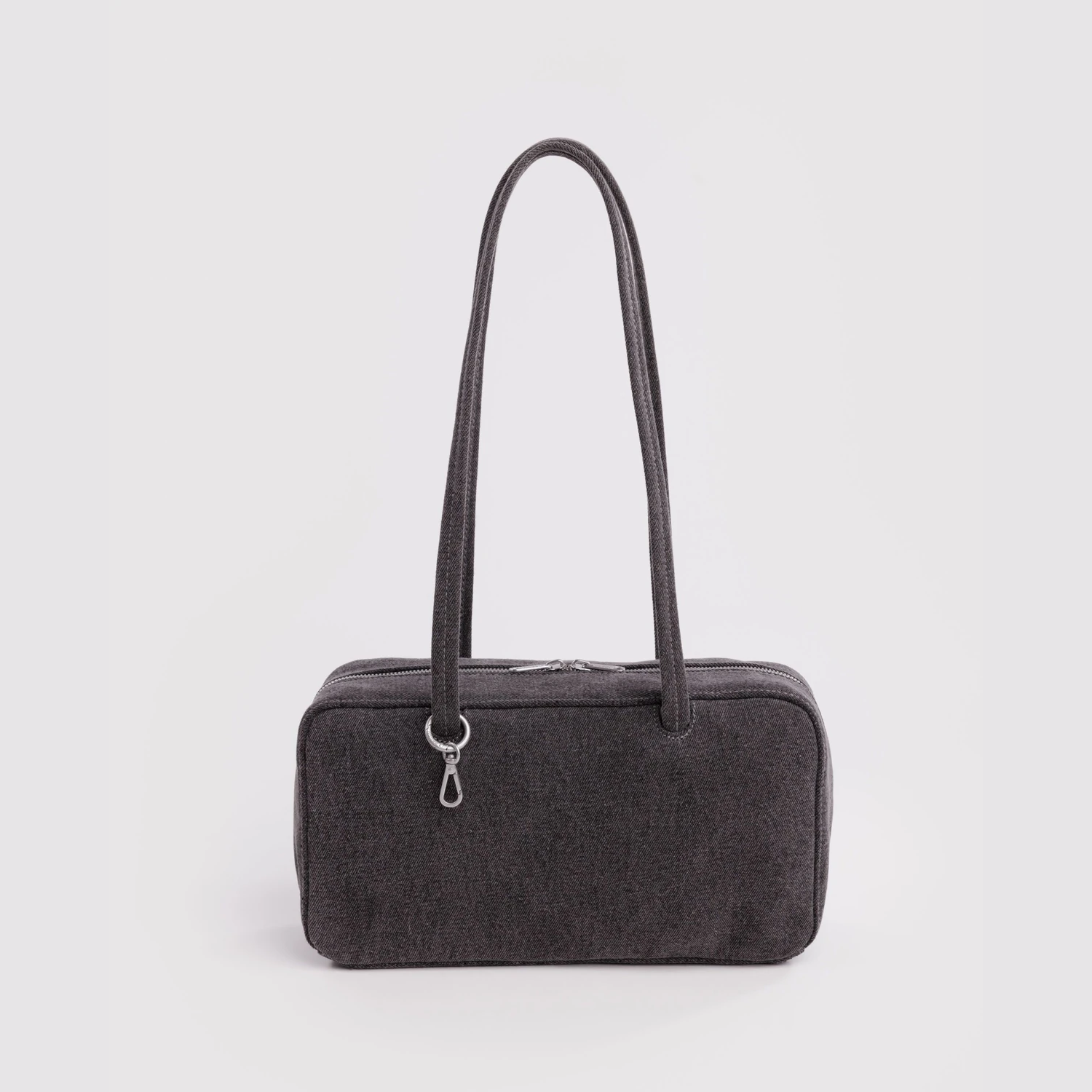 Denim Bowler Bag - Washed Black Denim