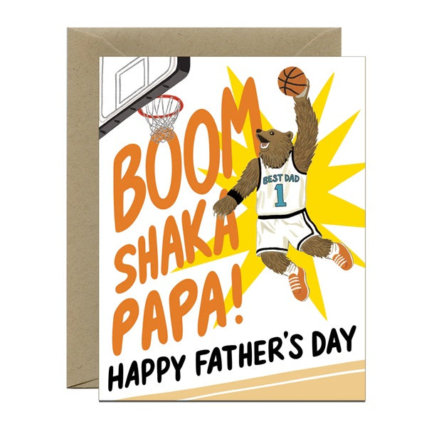 Basketball Slam Dunk Father's Day Card