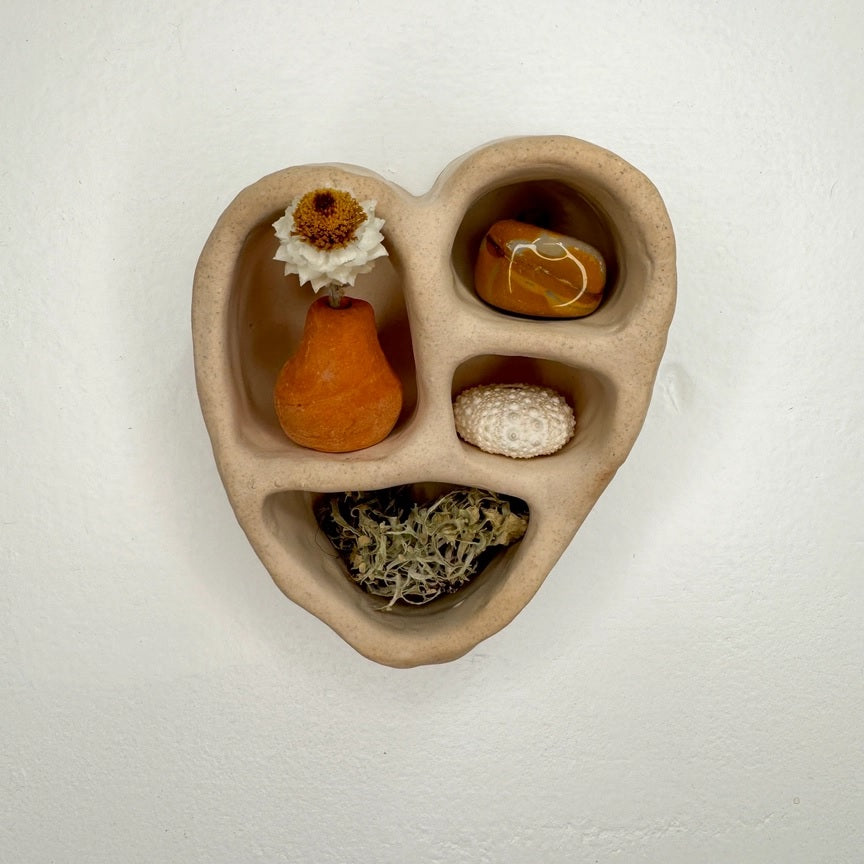 Mini Cement Heart of Inspiration - Sand