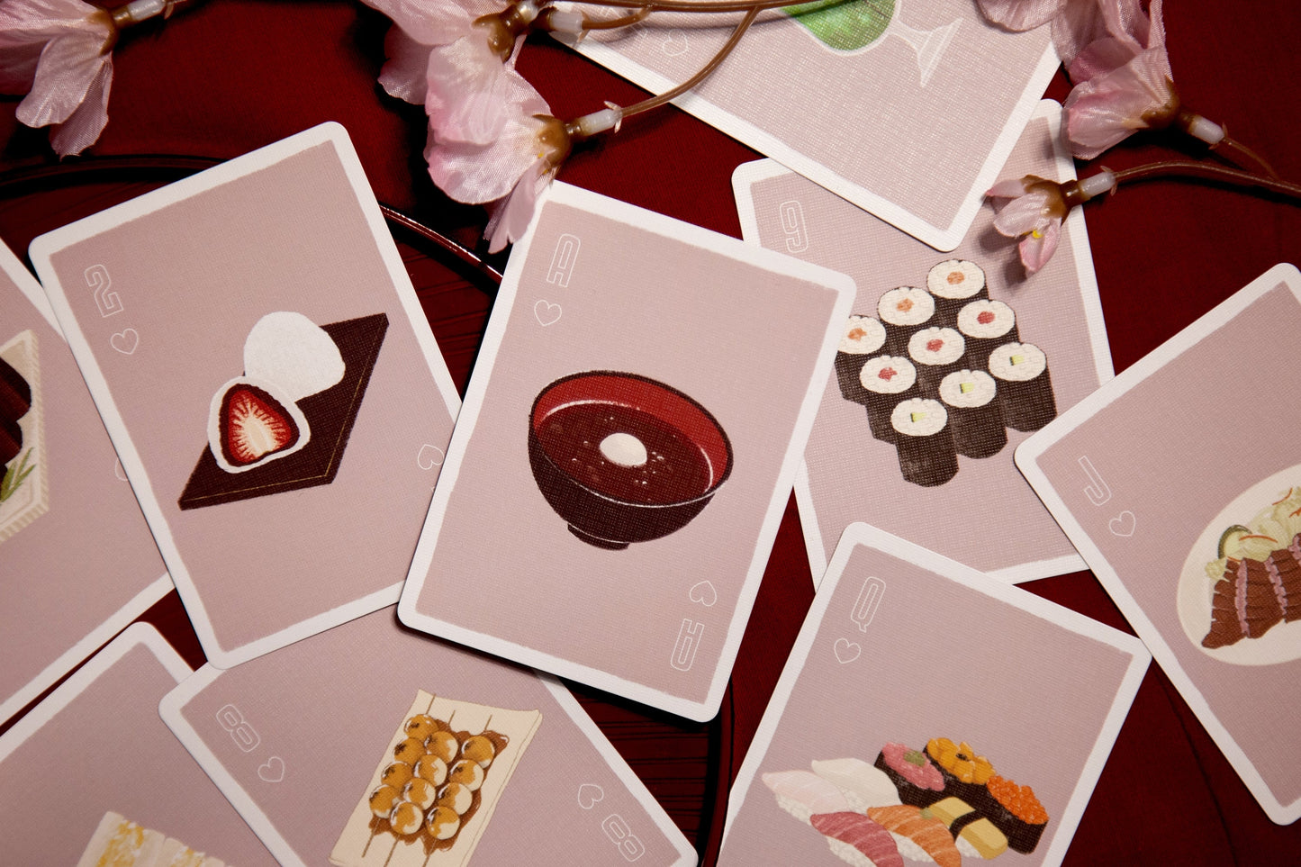 Oishii Playing Cards Vermilion Collection