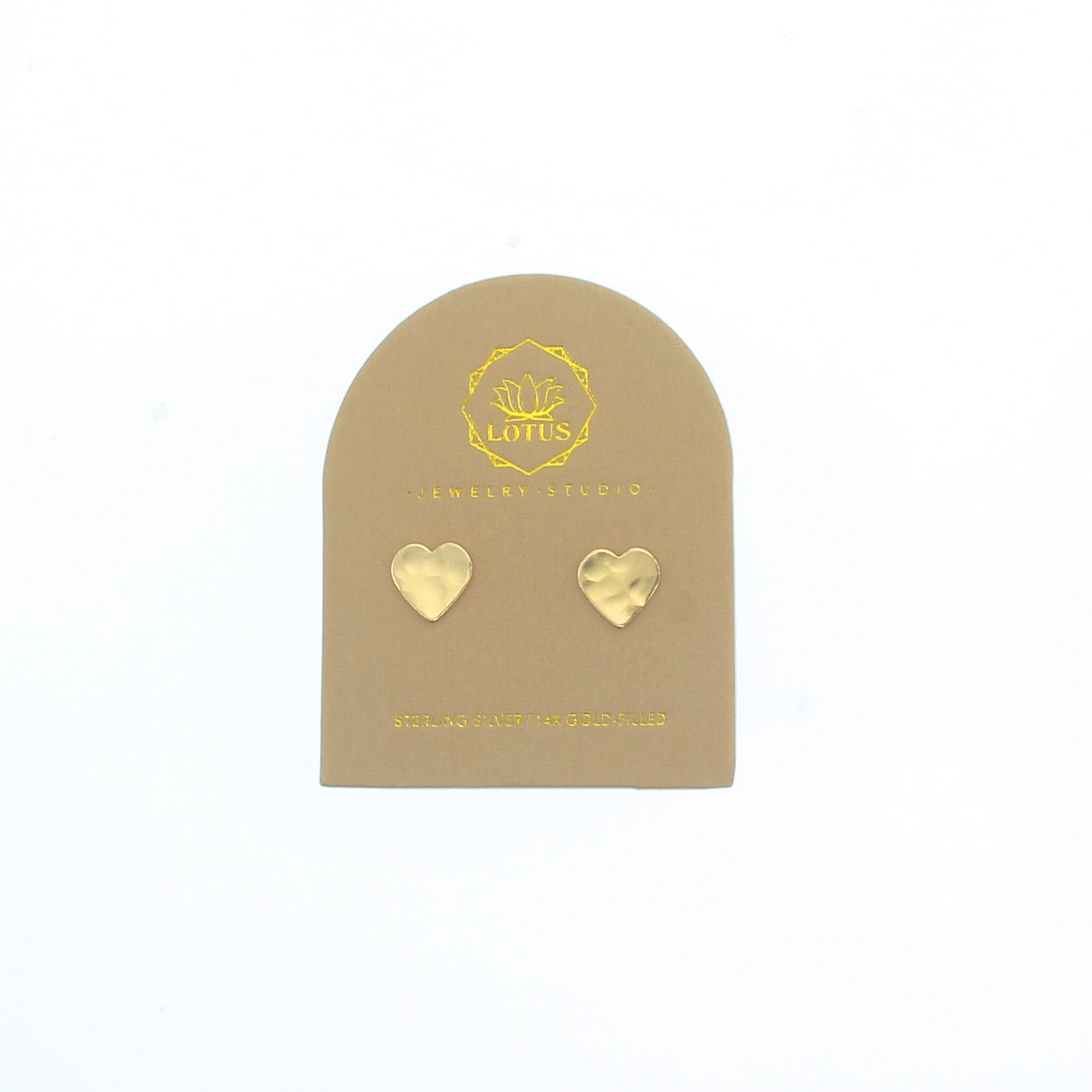 Gold Heart Stud on Card